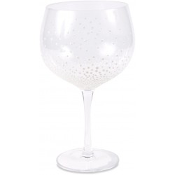 White Dots - 24 oz Hand Decorated Glass