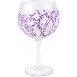 Purple Branches - 24 oz Hand Decorated Glass