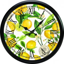 Lemon Basil Kitchen Clock