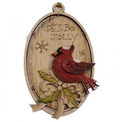 Let's Be Jolly Cardinal Ornament