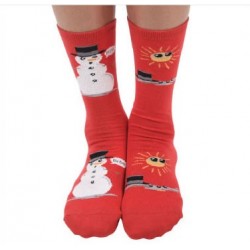Mens Ugly Christmas Socks Snowman