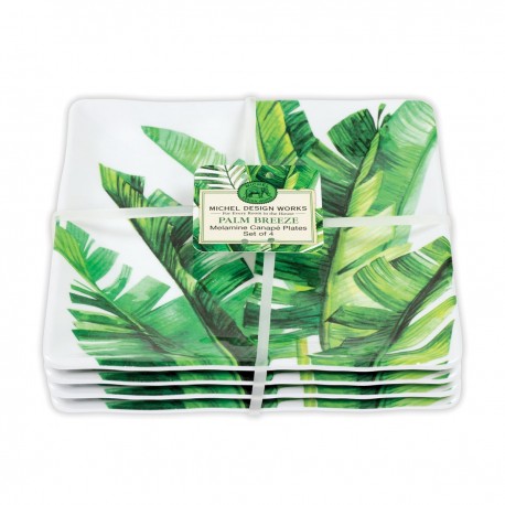 Palm Breeze Canape Plates Set 4