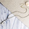 Linen Tassel Beaded Necklace
