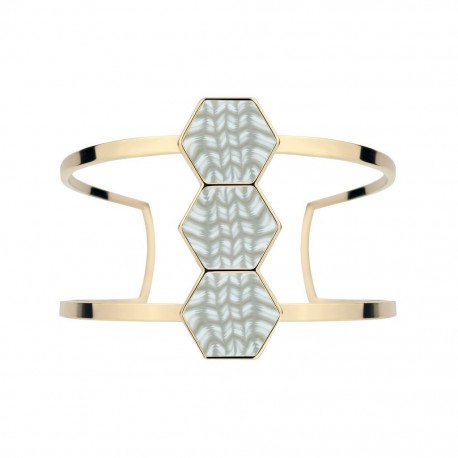 Linen 14K Gold Hexagon Cuff Bracelet