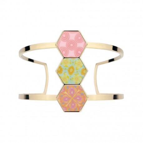 Pink Salt 14K Gold Hexagon Cuff Bracelet