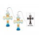 Tie Dye/Earth Reversible Cross Earrings