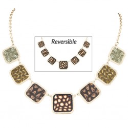Cafe Gold Reversible Collar Necklace