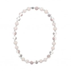 Linen Medium Bead Necklace