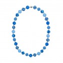 Porcelain Blue Medium Bead Necklace