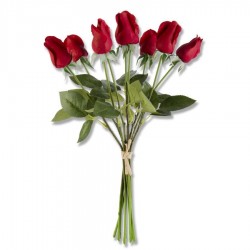 17.5” Red Real Touch Rose Bud Bouquet