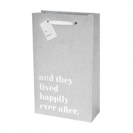 Happily Ever After Silver Double Bottle Bag