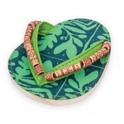 Tiki Flip Flop Coaster Green