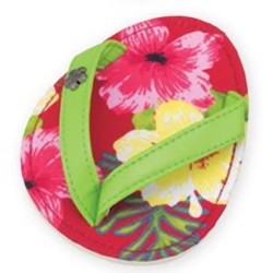 Hibiscus Coaster Red Background