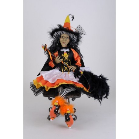 Sitting Candy Corn Witch