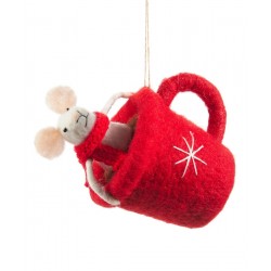 Mouse In Cup Ornament