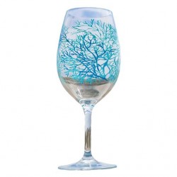 Coral Pattern Wine Glass