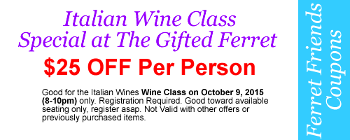Italian Wine Class Special 20151009