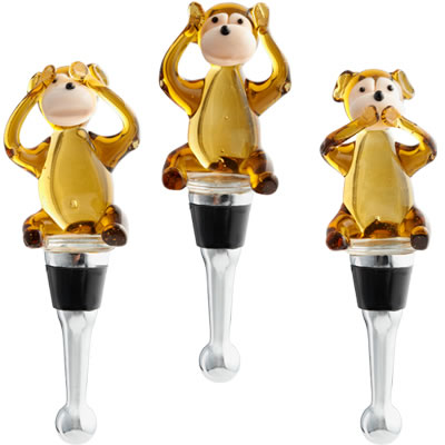 MONKEY WINE BOTTLE STOPPERS