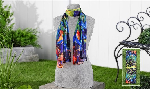 chiffon iris scarf