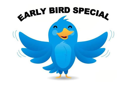 early bird online discount